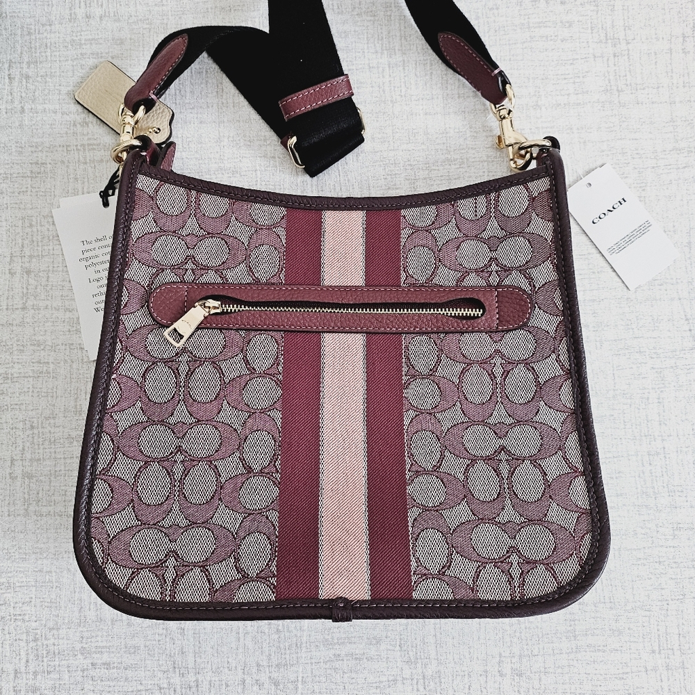 🆕COACH Dempsey File Bag In Signature Jacquard With Stripe And Coach Patch CA195 - Picture 7 of 12
